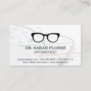 Förskrivningsglas Optometrist Öga Visitkort