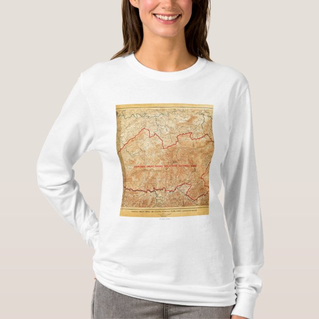 Förslag för underbar rökig bergnationalpark tee (Framsida)