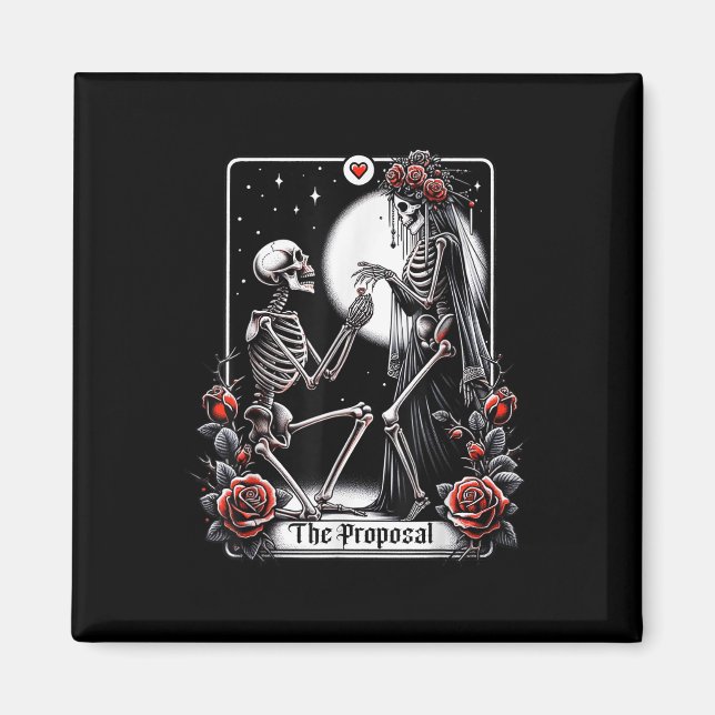 Förslag Tarotkort Förlovningsfest Brud Groom S Magnet (Framsidan)