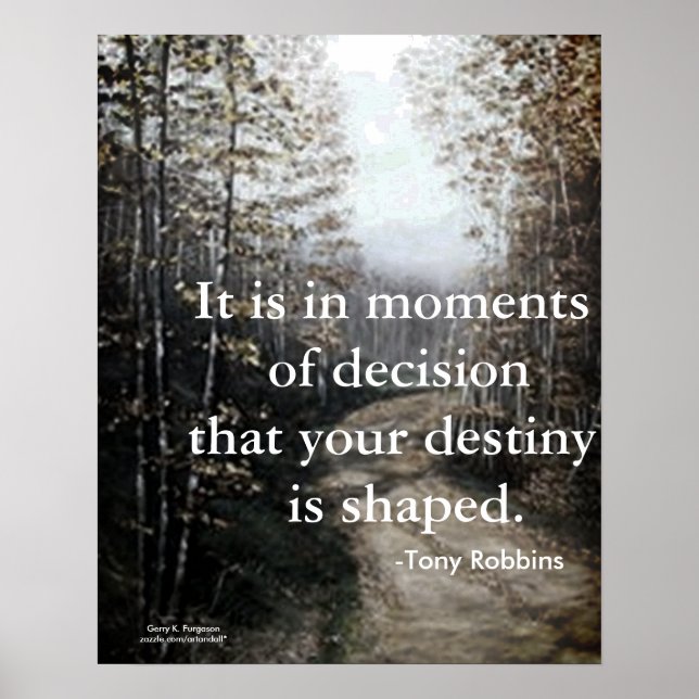 FÖRSLAG TILL BESLUT TONY ROBBINS POSTER (Framsidan)