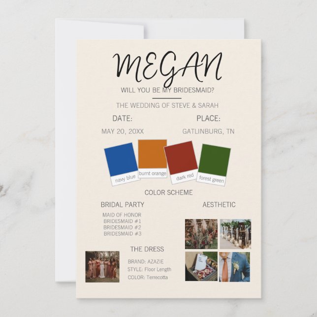 Förslag till brudtjänstebarn inbjudningar (Framsida)