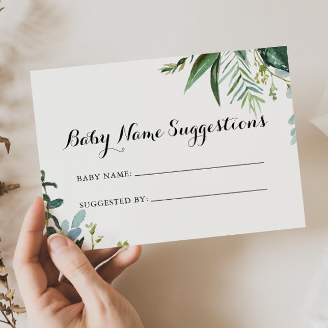 Förslagskort Classy Grey Baby Namn Visitkort (Skapare uppladdad)