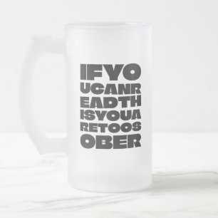 FörSober Fet typografi Frostad Mugg