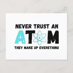 FÖRSÖK ALDRIG EN ATOM INBJUDAN VYKORT