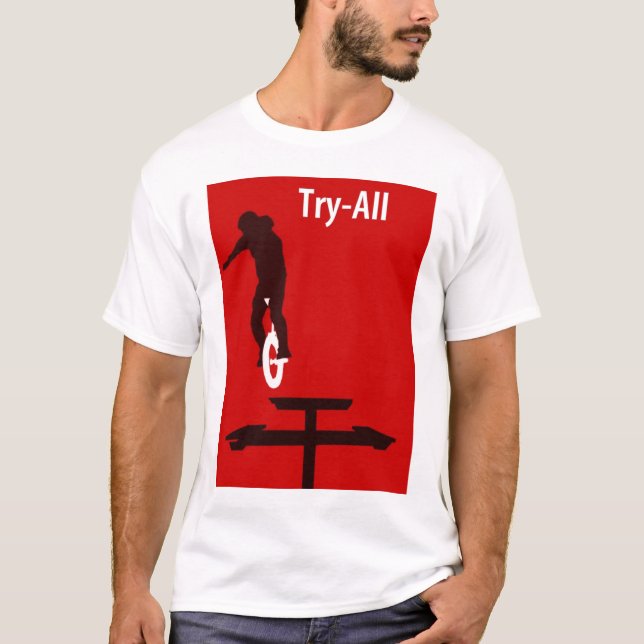 Försök-All enhjuling (Graham Burnett) T-shirt (Framsida)