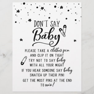 Försök att inte säga Baby/säg inte Baby-spelsignat