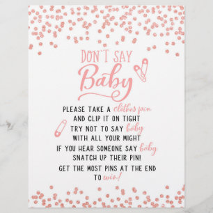 Försök att inte säga Baby/säg inte Baby-spelsignat