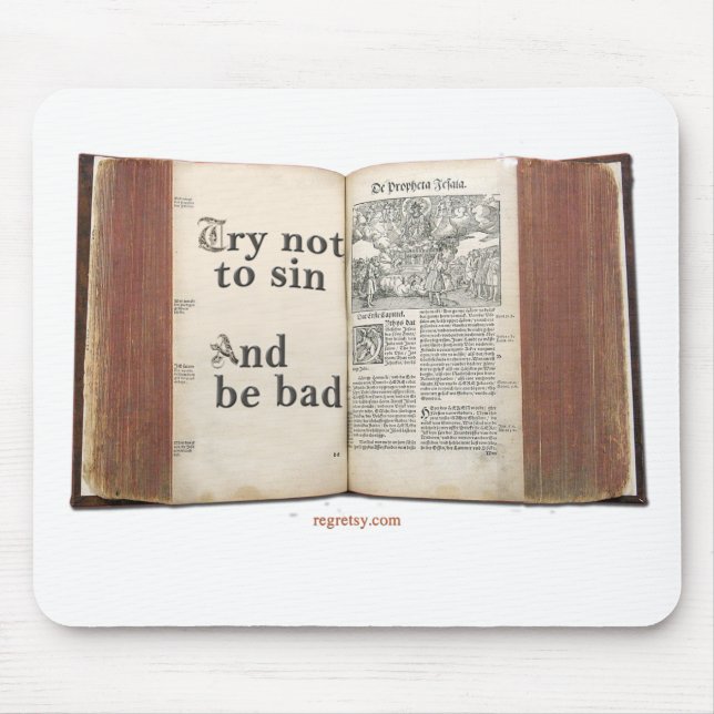 Försök att inte synda och vara dåliga musmatta (Framsidan)