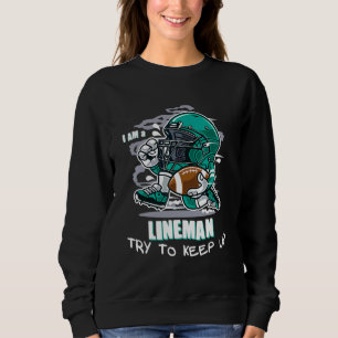 Försök Hålla Takten Amerikansk Fotboll Linjespelar T Shirt