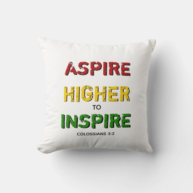FÖRSÖK HÖGRE ATT INSPIRERA MOTIVERAT BHM KUDDE (Framsida)