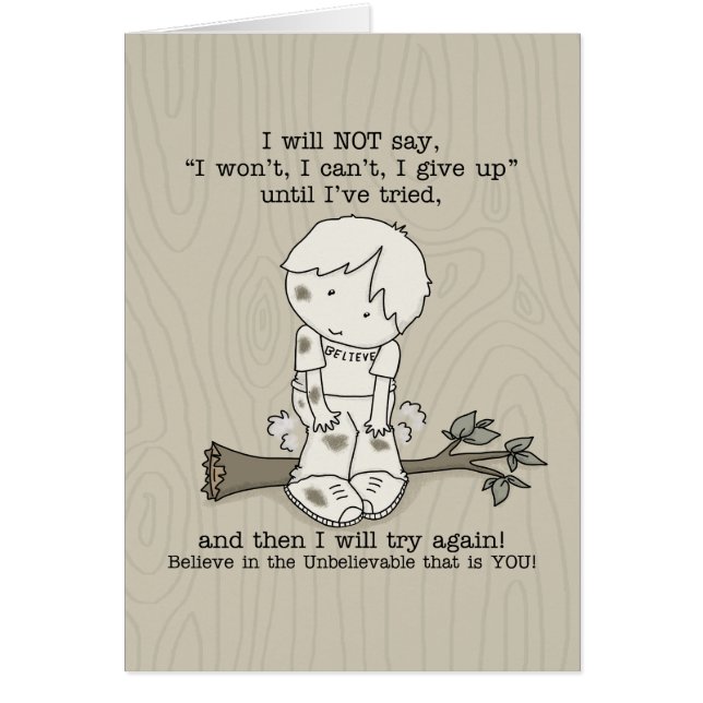 Försök igen hälsningskort (Framsidan)