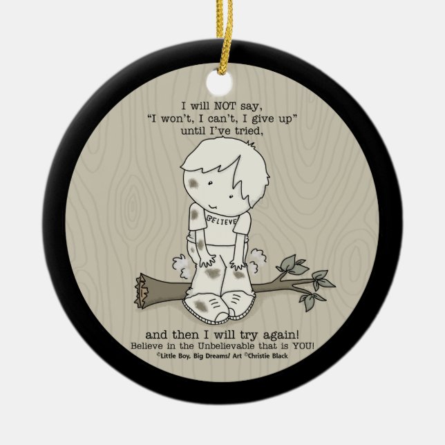 Försök igen julgransprydnad keramik (Framsidan)