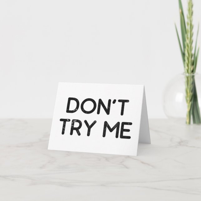 Försök inte med mjukpapper tack kort (Framsida)