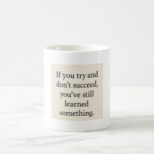 Försök. Lär dig. Upprepa, inspirerande tillväxtsin Kaffemugg