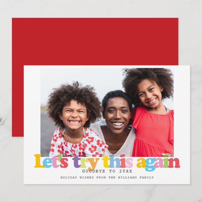 Försök med det här fotot igen julkort (Fram/baksida)