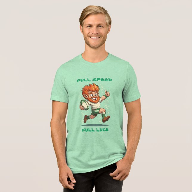 Försök med Line St Patricks Match Day Charge T Shirt (Framsida Full)