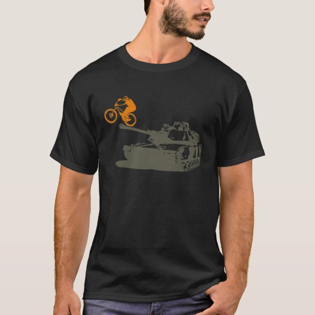 Försök som rider skjortan för cykel T T-shirt (Framsida)