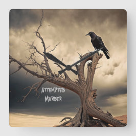 Försök till mord fyrkantig klocka