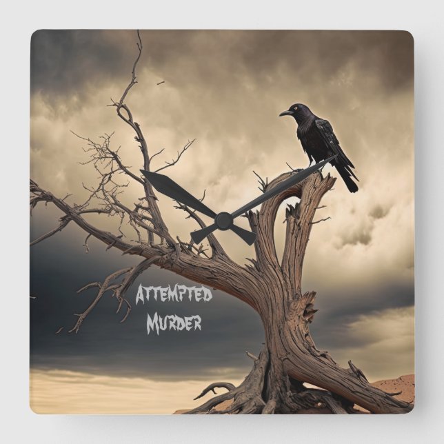 Försök till mord fyrkantig klocka (Framsida)