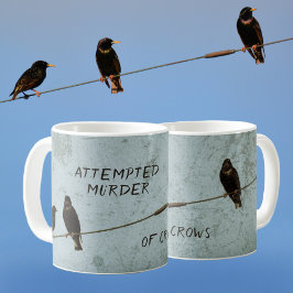 Försök till mord på Kråkor Humous Mysemination Äls Kaffemugg