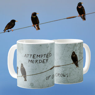 Försök till mord på Kråkor Humous Mysemination Äls Kaffemugg