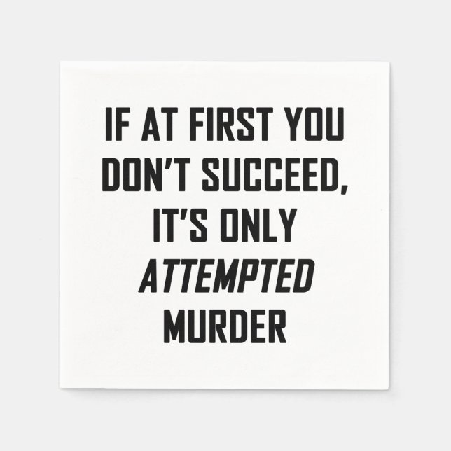 Försök till mord pappersservett (Framsidan)