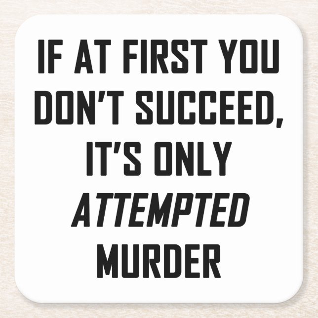 Försök till mord underlägg papper kvadrat (Framsidan)