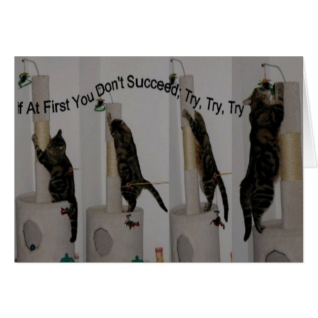 Försök tills du kan hälsningskort (Framsidan Horizontal)