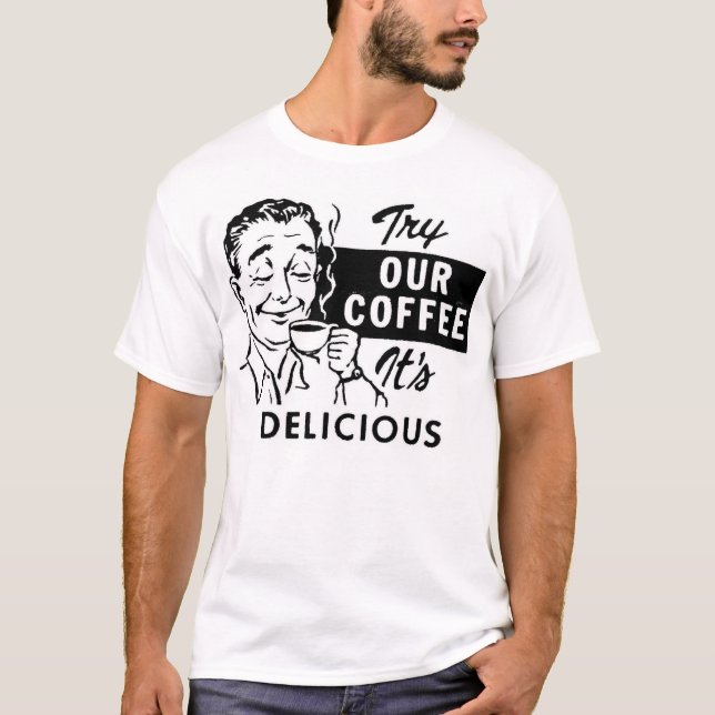 Försök vårt skräddarsy kaffe - t-shirt (Framsida)