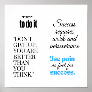 försöka göra det poster