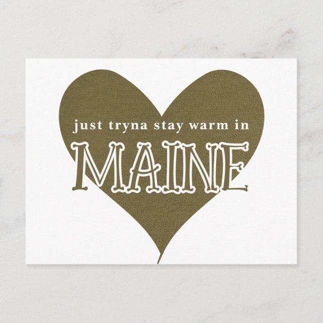 Försöker stanna i Maine Vykort (Framsida)