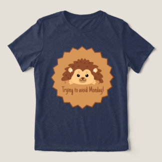 Försöker undvika måndag Lazy Hedgehog T Shirt