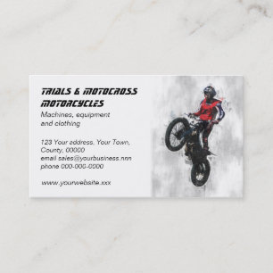 Försökmotocrossvisitkort Visitkort