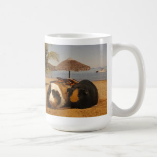 Försökskaninkompisar på stranden kaffemugg