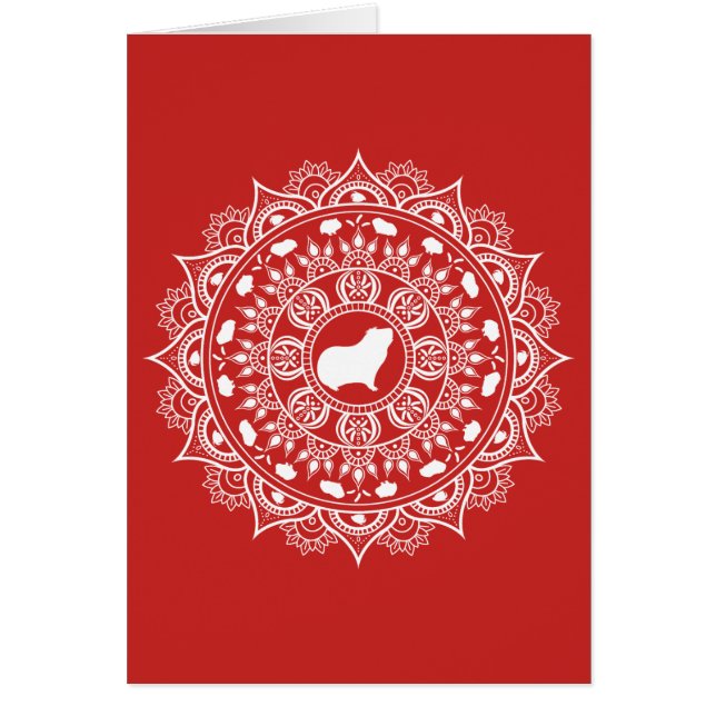 FörsökskaninMandalakonst Hälsningskort (Framsidan)