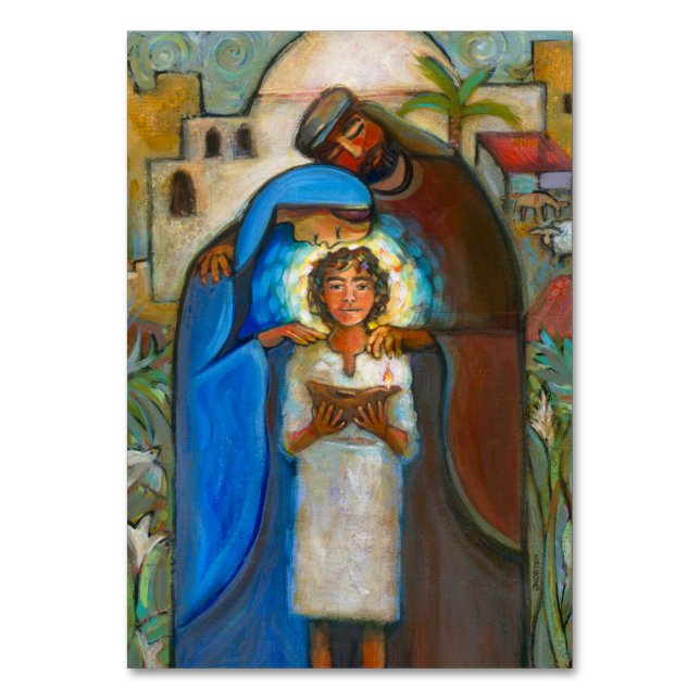 Försökskort för heliga-familjen bordsnummer (Framsidan)