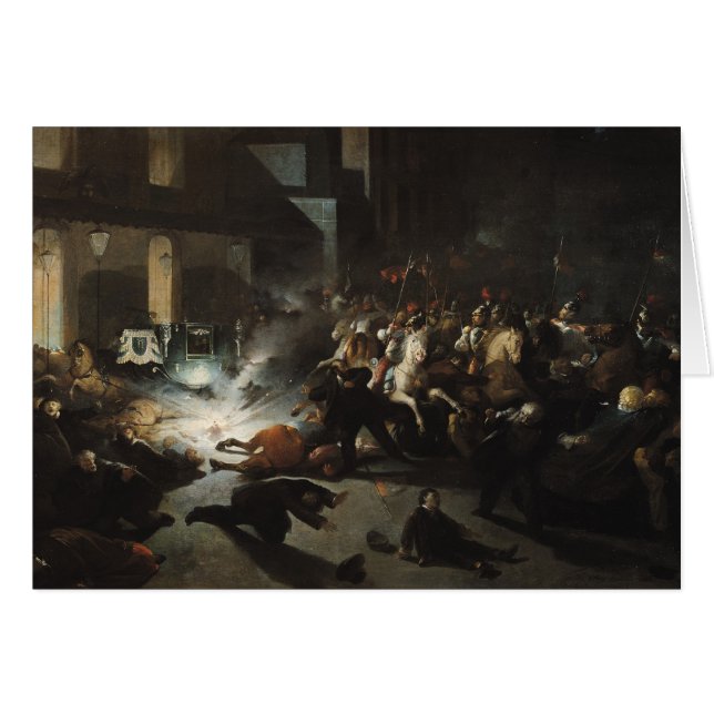 Försökt lönnmord av kejsaren Napoleon Hälsningskort (Framsidan Horizontal)