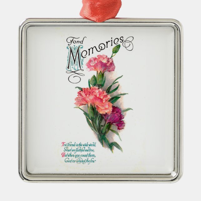 Försökt och sann vän julgransprydnad metall (Framsidan)