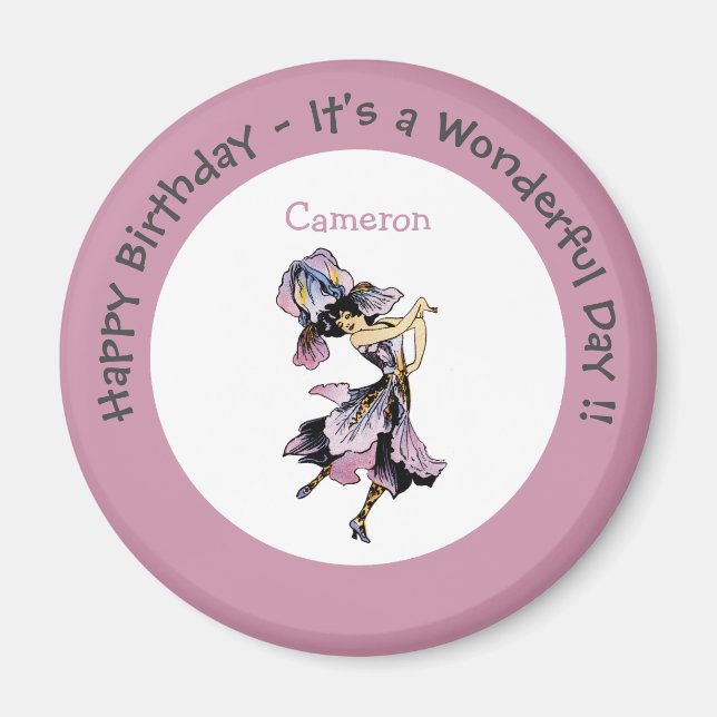 Försörjningen i Iris - Fleur-de-Lis Whimsical Flow Magnet (Framsidan)