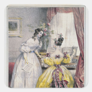 Förspel från "journaldes Femmes", 1830-48 Fyrkantigt Klistermärke