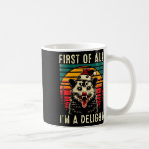 Först är jag en glad Arg Opossum Possum Ch Kaffemugg