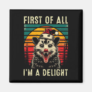 Först är jag en glad Arg Opossum Possum Ch Magnet