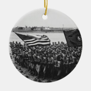Först att slåss United States marinkorpraler 191 Julgransprydnad Keramik