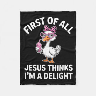 Först av allt tycker Jesus att jag är en förtjusni Fleecefilt