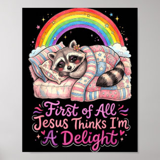 Först av Jesus tycker en förtjusande rolig tvättbj Poster