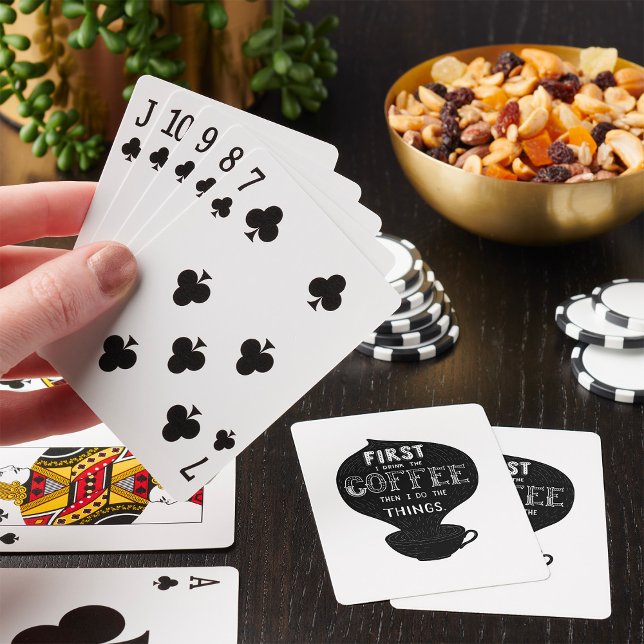 Först dricker jag kaffe och sedan Sak Casinokort (Skapare uppladdad)