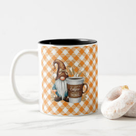 Först dricker jag kaffe Två-Tonad mugg