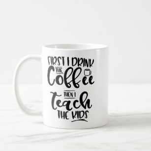 Först dricker jag kaffet, därefter som jag kaffemugg
