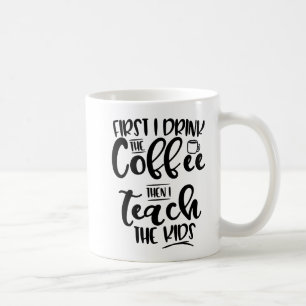 Först dricker jag kaffet, därefter som jag kaffemugg
