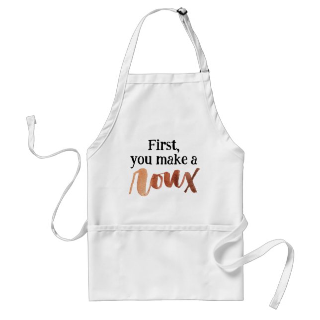 Först gör du en Roux Cajun Apron Förkläde (Framsidan)